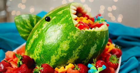 Watermelon Shark Fruit Salad Recipe | POPSUGAR Food