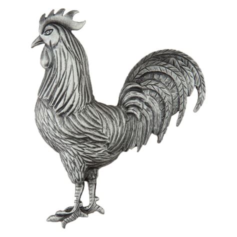 Antique Pewter Rooster Cabinet Knob