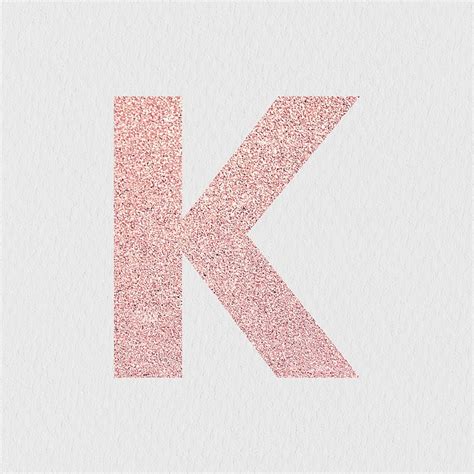 Glitter capital letter K sticker | Premium PSD - rawpixel