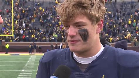 INTERVIEW: JJ McCarthy talks one-on-one with Brad Galli after Michigan beats Illinois to get to 11-0