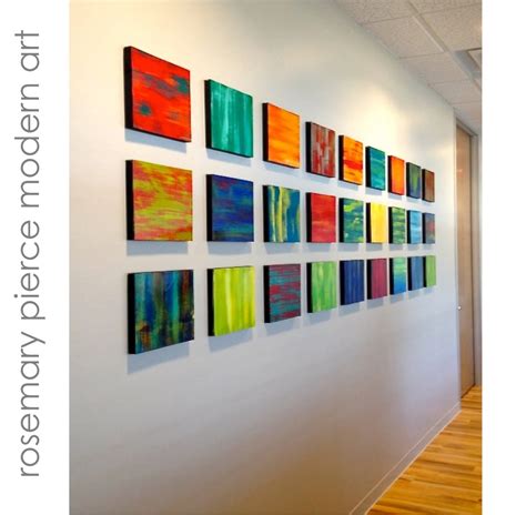 'COLOR BLENDS' | Large Abstract Original Painted Wood Wall Panels Wood ...