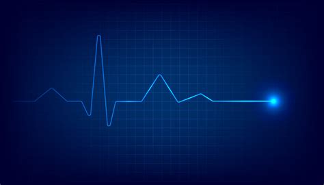 Blue heart pulse monitor with signal. Heart beat cardiogram background. 2773733 Vector Art at ...