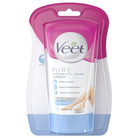 Buy Veet In Shower Hair Removal Cream Sensitive 150ml Online at Chemist ...