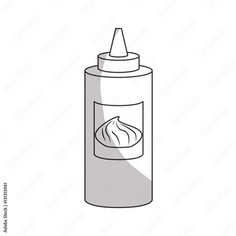 sauce bottle fast food related icon image vector illustration design ...