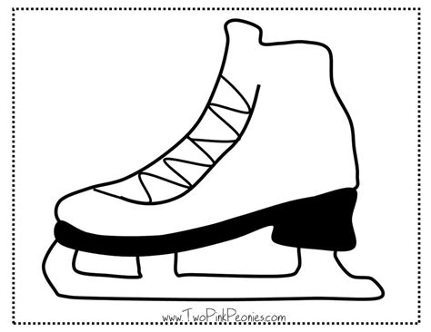 Printable Ice Skate Template - Free Instant Download