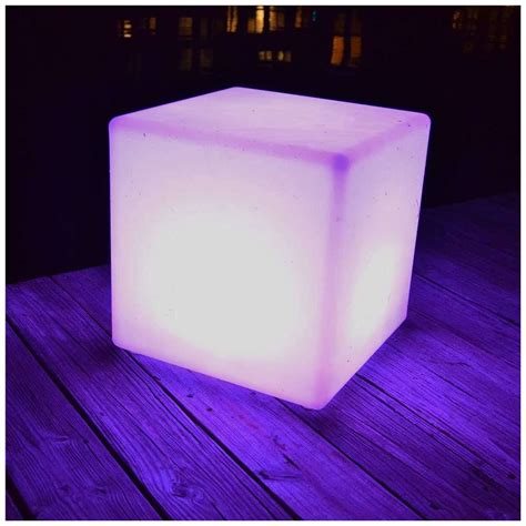 16-Inch Waterproof Block LED Light Cube with Remote