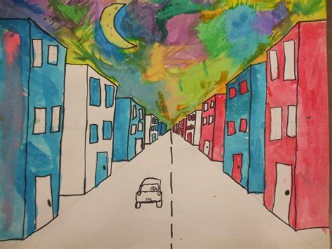 one point perspective drawing for kids - Chun Nall