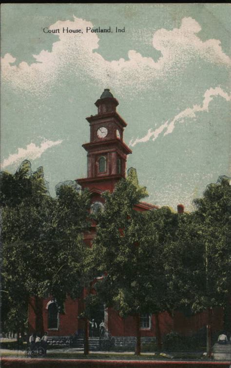 Jay County Courthouse Portland, IN Postcard