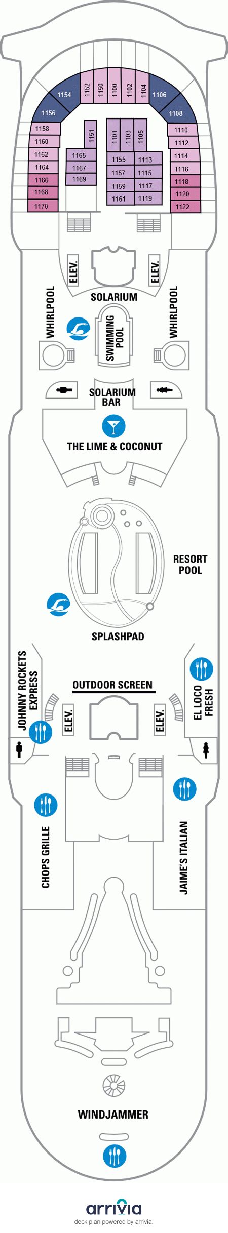 Deck 11 on Navigator of the Seas | Navigator of the Seas Deck 11 on RegentCruises.com