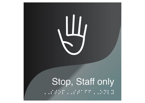 Staff Only Door Sign for Office, Double Acrylic Sign - "Gray Calm" Des – Bsign