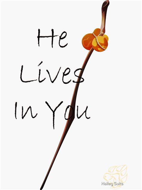 "He Lives in You" Sticker for Sale by HSuits | Redbubble