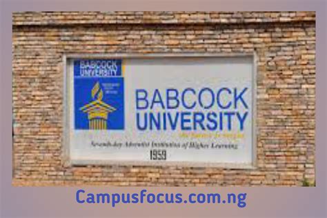 Babcock University School Fees for All Courses 2024/2025 - Campus Focus