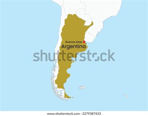 High Detailed Map Argentina Outline Map Stock Vector (Royalty Free ...