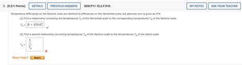 Solved mperature differences on the Rankine scale are | Chegg.com