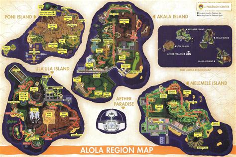 Alola region map in 2022 | Pokemon, Pokemon alola, Map