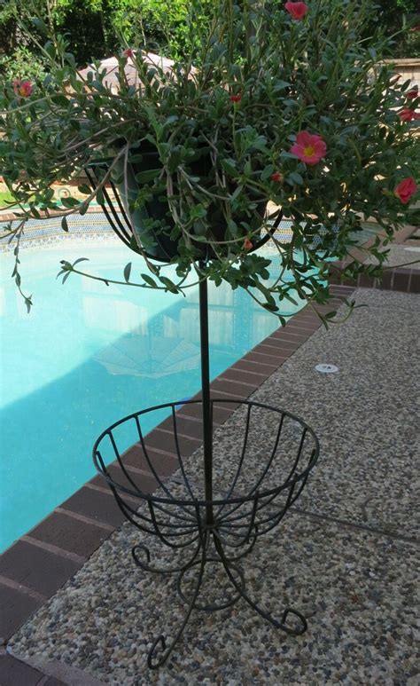 Two Tier Wrought Iron Plant Stand Display Rustic Iron 2 Tier | Etsy