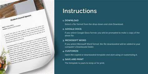 Student Council Speech in Word - Download | Template.net