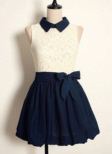 [26% OFF] Vintage Flat Collar Color Block High-waisted Sleeveless Lace Pleated Dress For Women ...