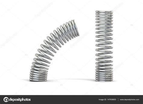 Steel helical coil springs, 3D rendering Stock Photo by ©alexlmx 147636903