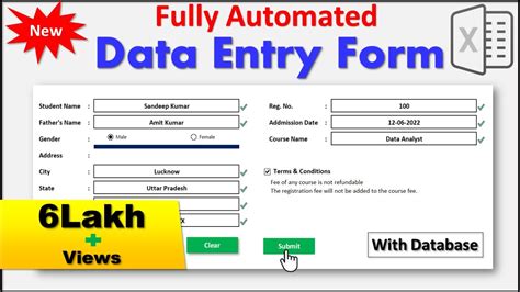 New Automated Data Entry Software in Excel | Data Entry Form in Excel | Data Entry in Excel ...