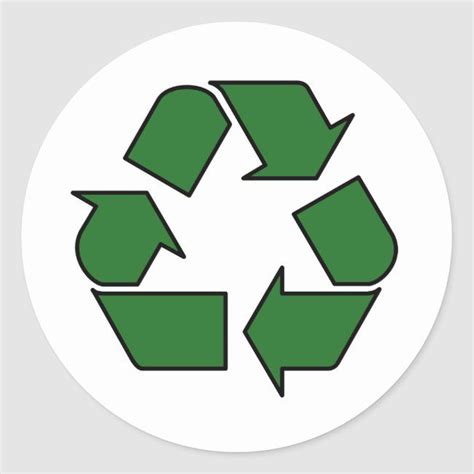 Reduce Reuse Recycle Logo Symbol Arrow 3R Classic Round Sticker | Zazzle | Recycle logo, Reduce ...