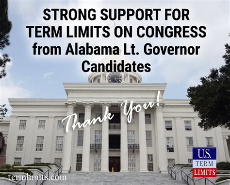 Strong Support for Term Limits from Candidates in Alabama Lieutenant Governor Race - U.S. Term ...