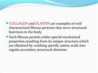 Fibrous proteins | PPT