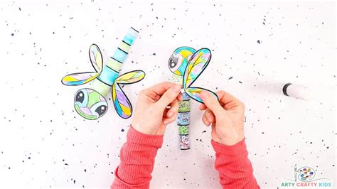 3D Paper Dragonfly Craft - Arty Crafty Kids