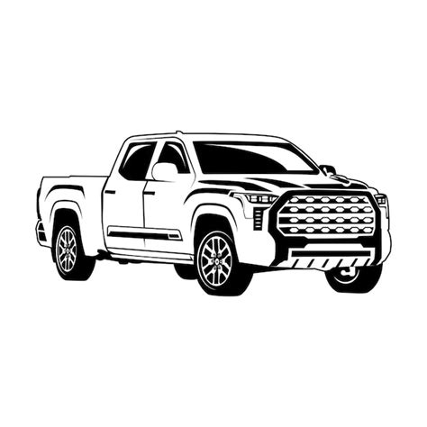 Premium Vector | Toyota tundra silhoette vector illustration