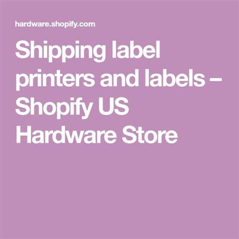 Shipping label printers and labels – Shopify US Hardware Store | Shipping label printer, Label ...