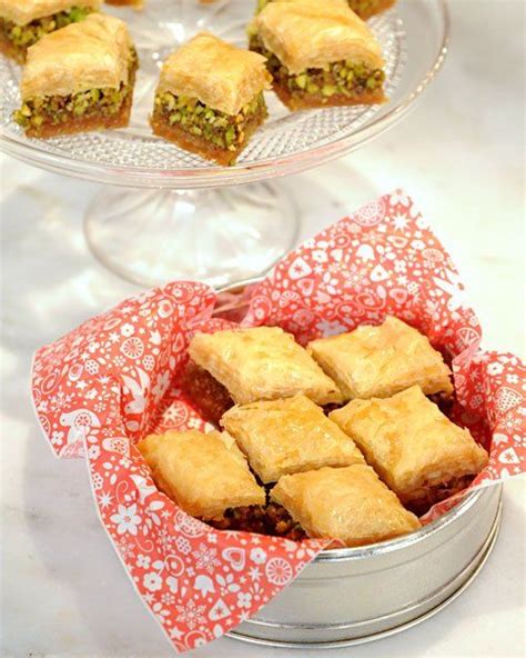 Baklava with rose water and sugar syrup instead of honey. Bite Size Desserts, Sweet Desserts ...