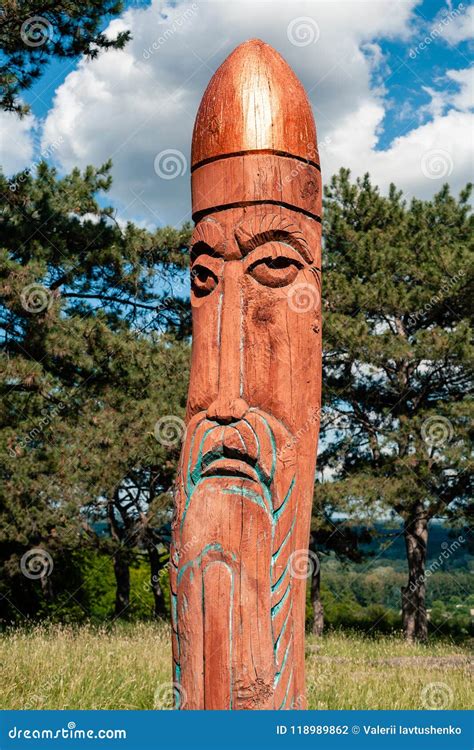 Real Pagan Altar in the Forest with Idols in Summer Light. Stock Photo - Image of girl, outdoor ...