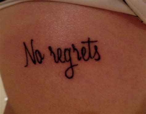 No Regrets Tattoos Designs, Ideas and Meaning - Tattoos For You