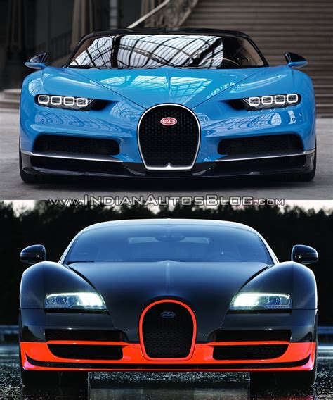 Bugatti Veyron vs Bugatti Chiron - In Images