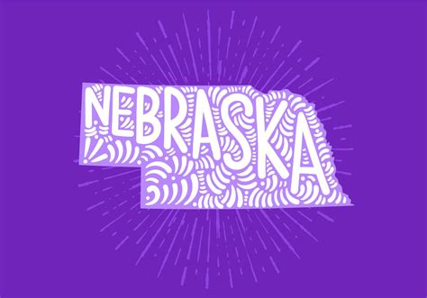 Nebraska state lettering 148375 Vector Art at Vecteezy