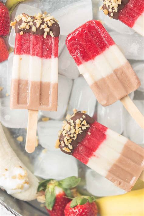 Banana Split Popsicles