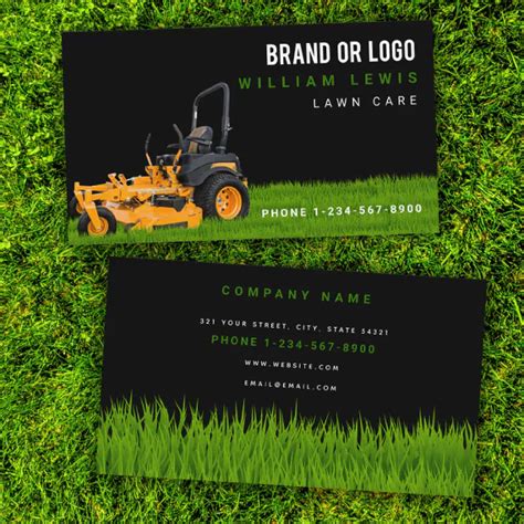 Lawn Care Simple Landscaping Mowing Business Logo Business Card | Zazzle