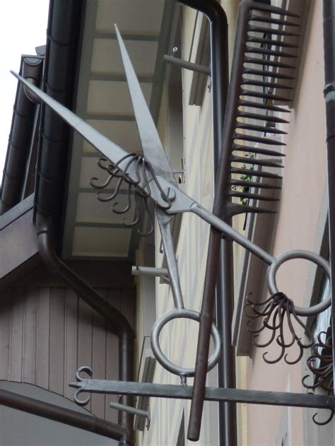 Free Images : symbol, mast, note, handrail, stairs, hairdresser, scissors, wrought iron, comb ...