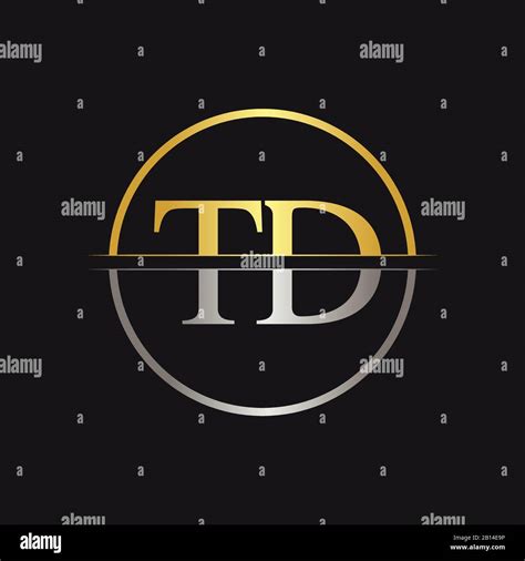 Initial Letter TD Logo Design Vector Template. Linked Typography TD ...