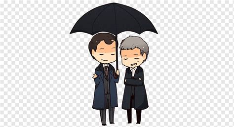 Mycroft Holmes Inspector Lestrade Fan art, sherlock, child, umbrella ...