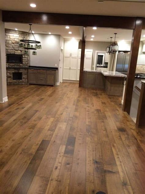 Engineered Wood Basement Flooring and Paint Ideas | Rustic hardwood floors, Hardwood floor ...