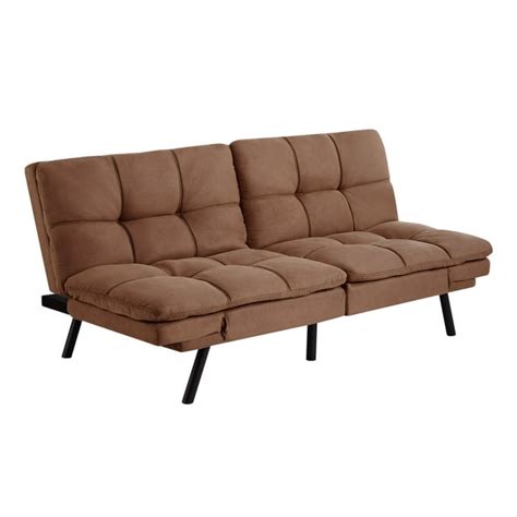 Mainstays Memory Foam Futon with 72" Camel - Walmart.com