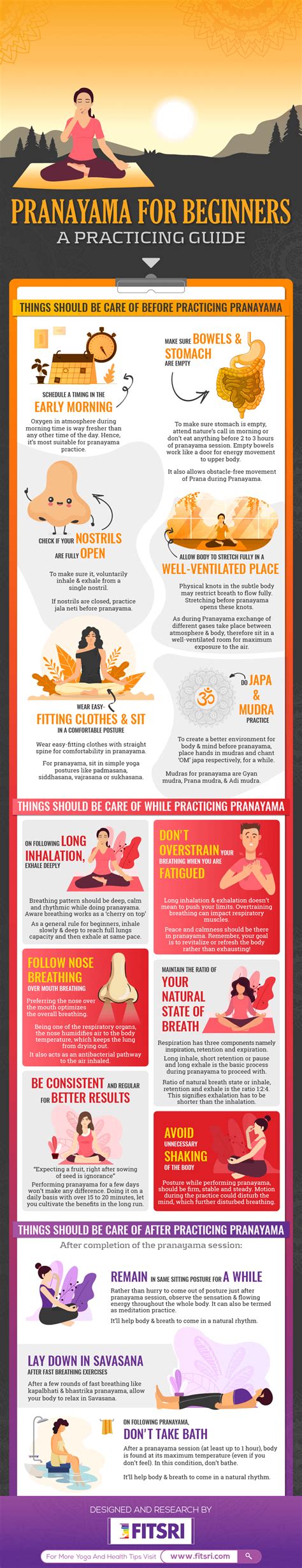 5 Best Pranayama for Beginners [Infographics] to Get Benefits in Just 21 Days! - Fitsri