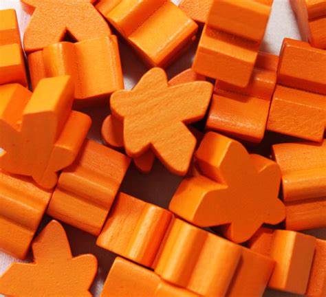 Orange Meeples (16mm) | MeepleSource.com