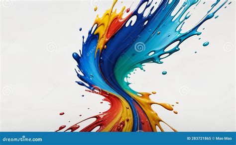 Rainbow Paint Splash - Concept Design Stock Illustration - Illustration of background, drawing ...