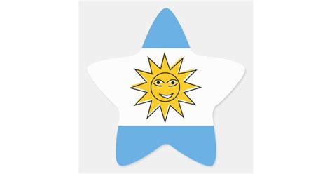 The national flag of Argentina Star Sticker | Zazzle.co.uk