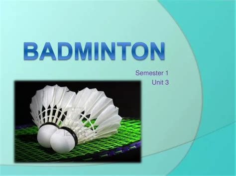 PPT - Badminton PowerPoint Presentation, free download - ID:1936414