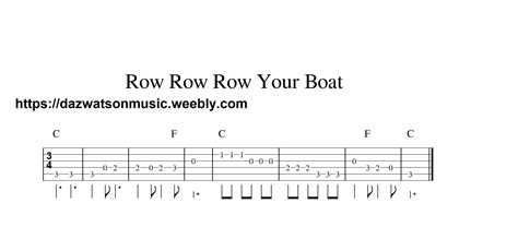 row row row your boat easy guitar tab Learn Guitar Beginner, Learn Bass Guitar, Guitar Lessons ...