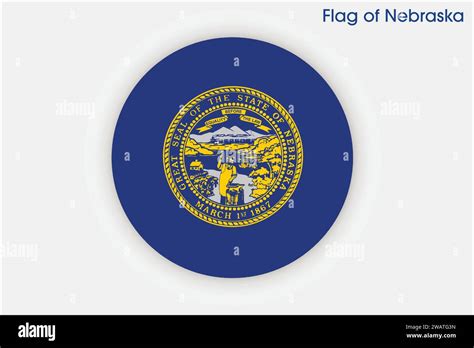 High detailed flag of Nebraska. Nebraska state flag, National Nebraska ...