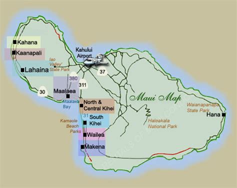 Maui and Kauai Maps: Rentals Of Maui Condos .com